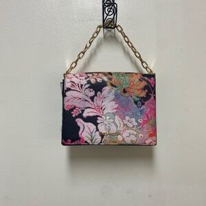 Enzo Angiolini Floral Crossbody Bag - Pink and Black